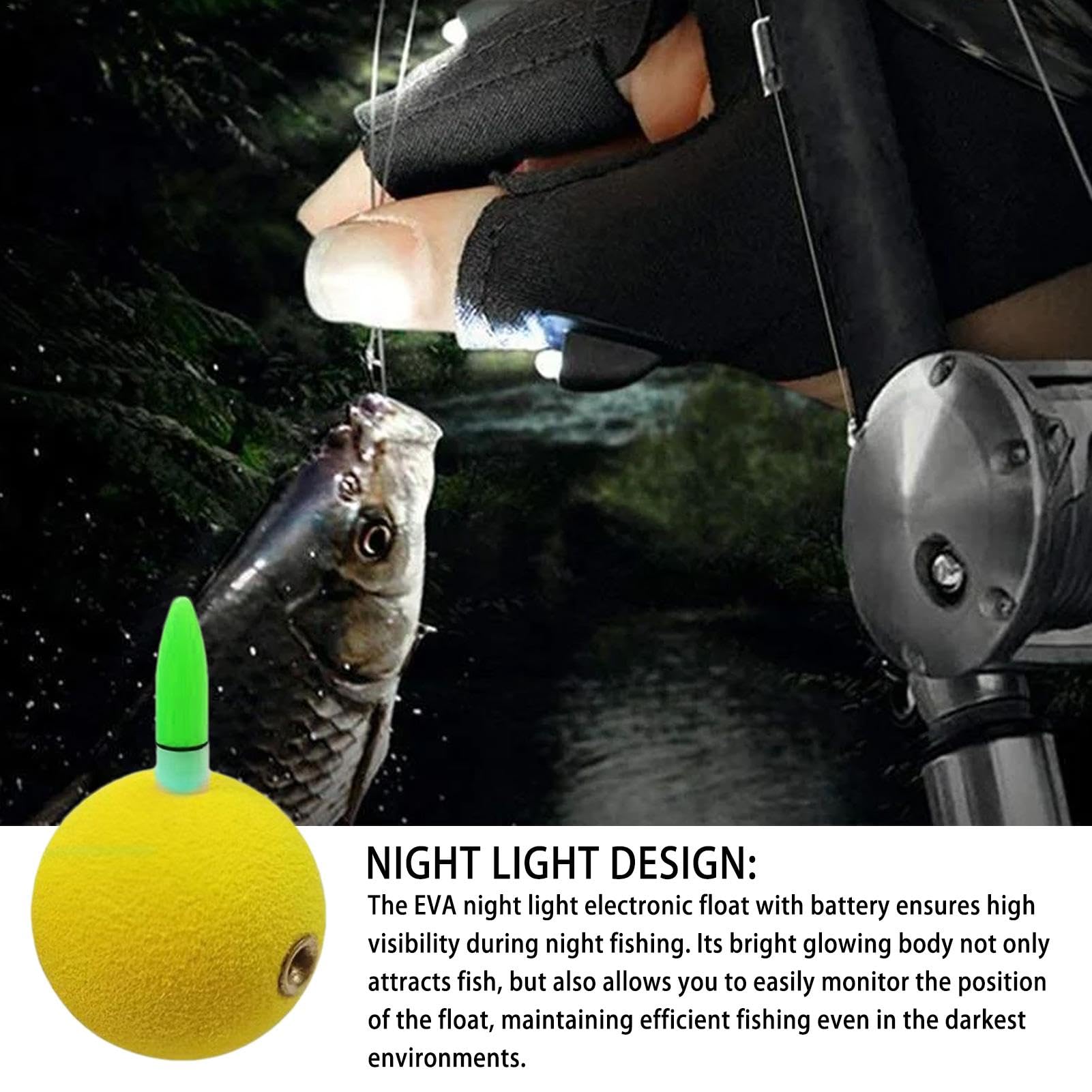 KXVXXV 6er Set Angelposen - Leuchtposen Aus EVA-Schaum Für Nachtangeln