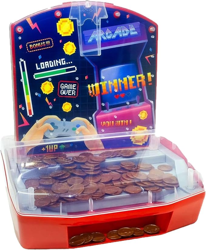 BONAFIDE Coin Push Machine, Arcade Game Machine with 150 Coins and
