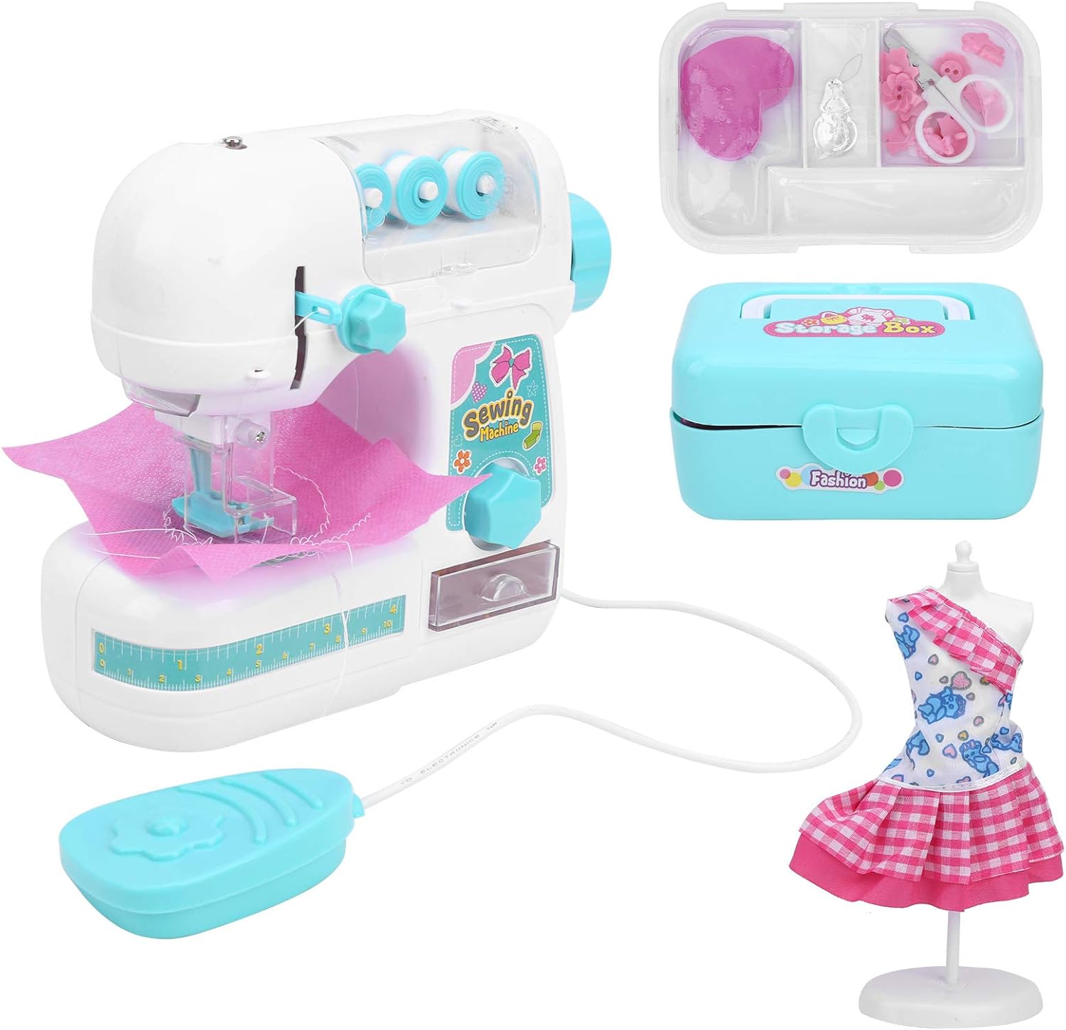 Acouto S Sewing Machine Kit, Electric Toy for Clothing and Crafts - Kids