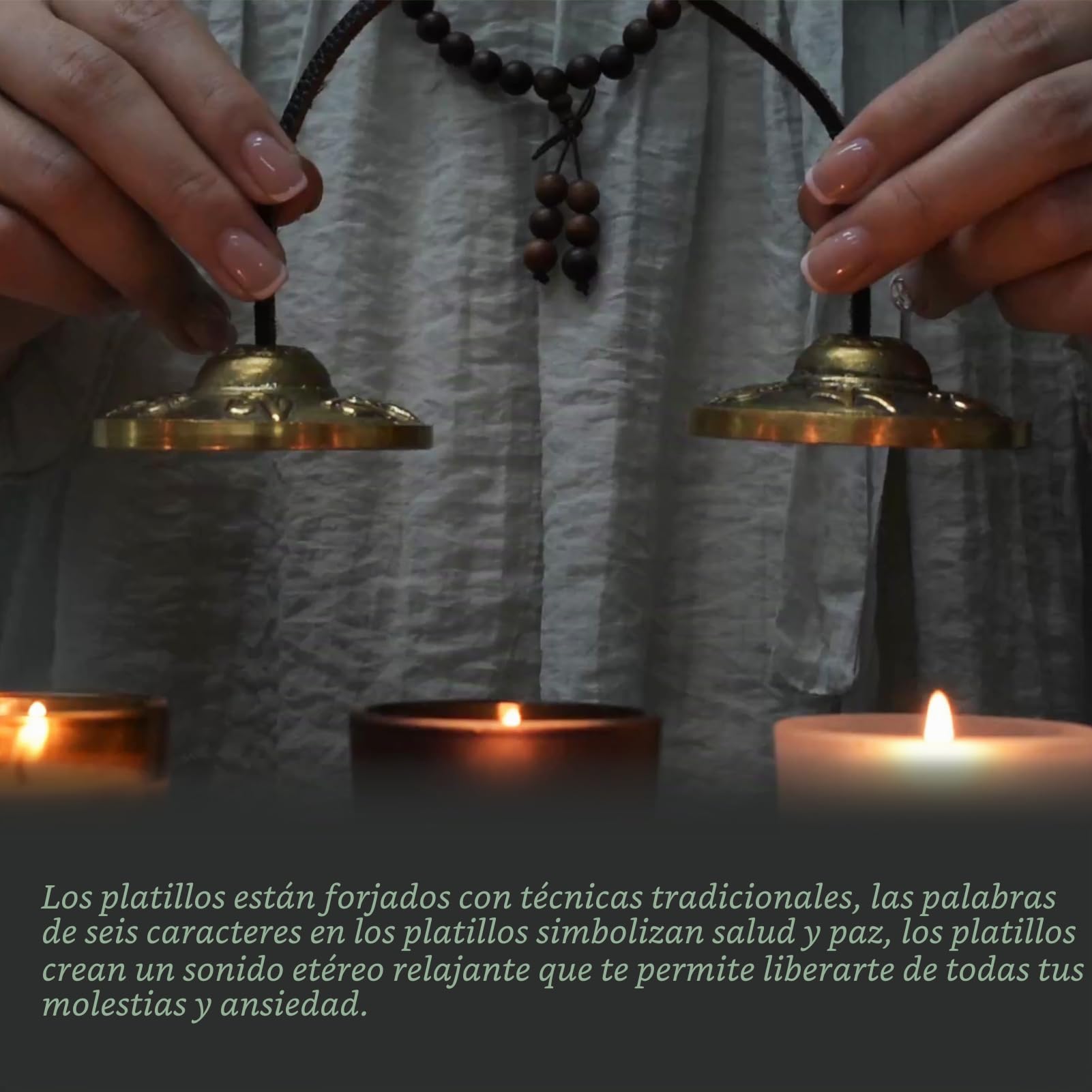 Artcome Juego de 7 piezas de meditación: cuenco tibetano y platillos Tingsha hechos a mano en Nepal para yoga, curación de chakras, alivio del estrés y atención plena