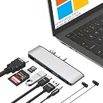 Ordinateur portable de surface 6/5/4/3 Hub Station d'accueil, USB-C Hub avec 4K@30Hz HDMI, 2xUSB 3.0, USB-C, SD/TF Fente de la carte, 3.5mm Audio pour ordinateur portable de surface 6/5/4/3/Laptop Allez. 3/Go2/Go