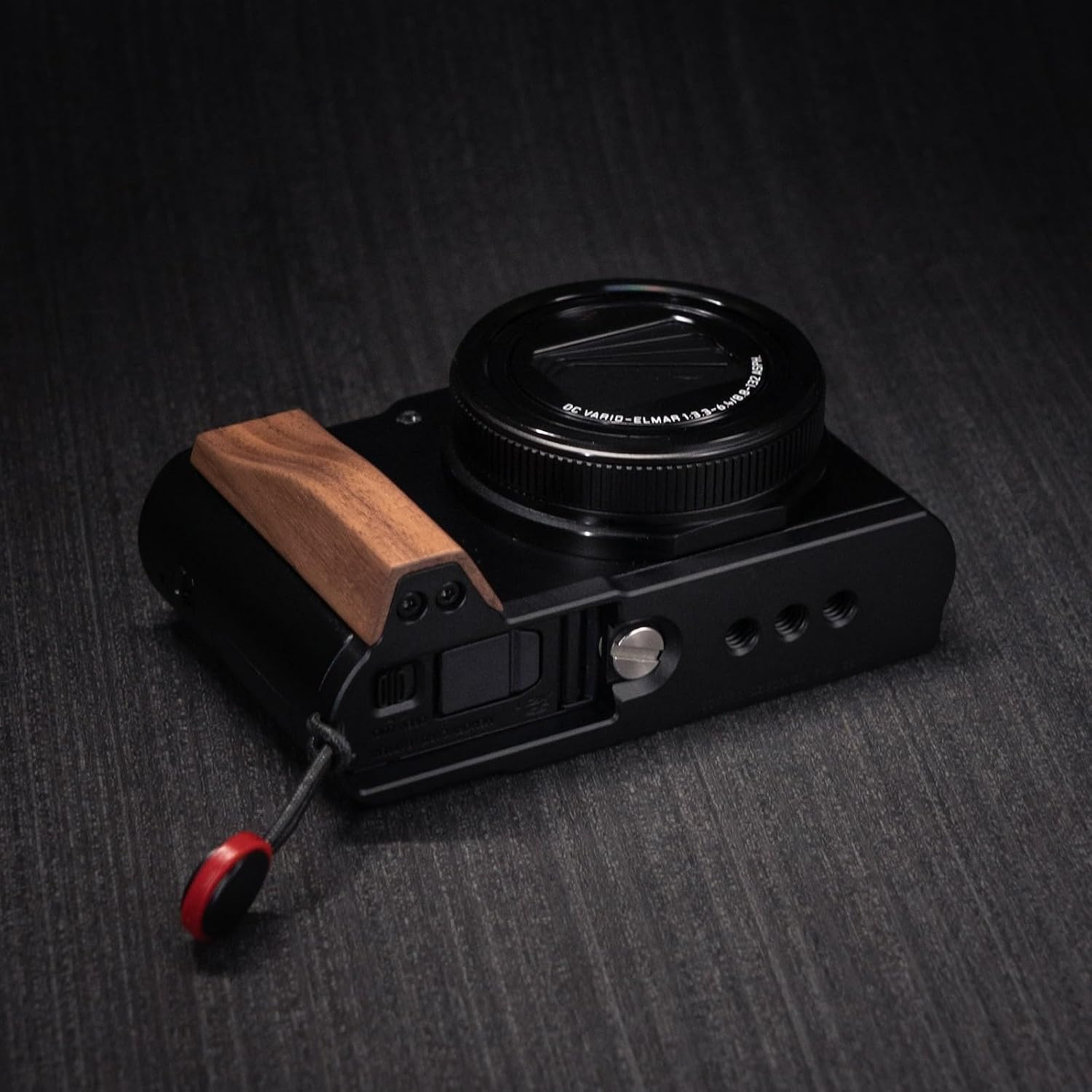 Solid Wood Wooden L Hand Grip with Metal Base for Pana Sonic LUMIX ZS300 Handle 39g (Walnut)
