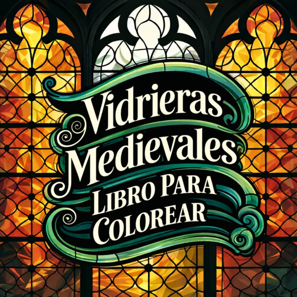 Vidrieras Medievales – Libro para Colorear: 40+ Mandalas de Ventanas Góticas y Motivos del Medioevo para Adultos y Adolescentes
