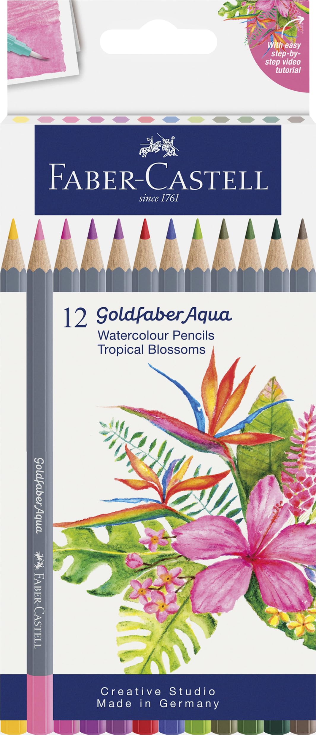 Goldfaber Aqua Watercolor Pencils, Tropical Art Set