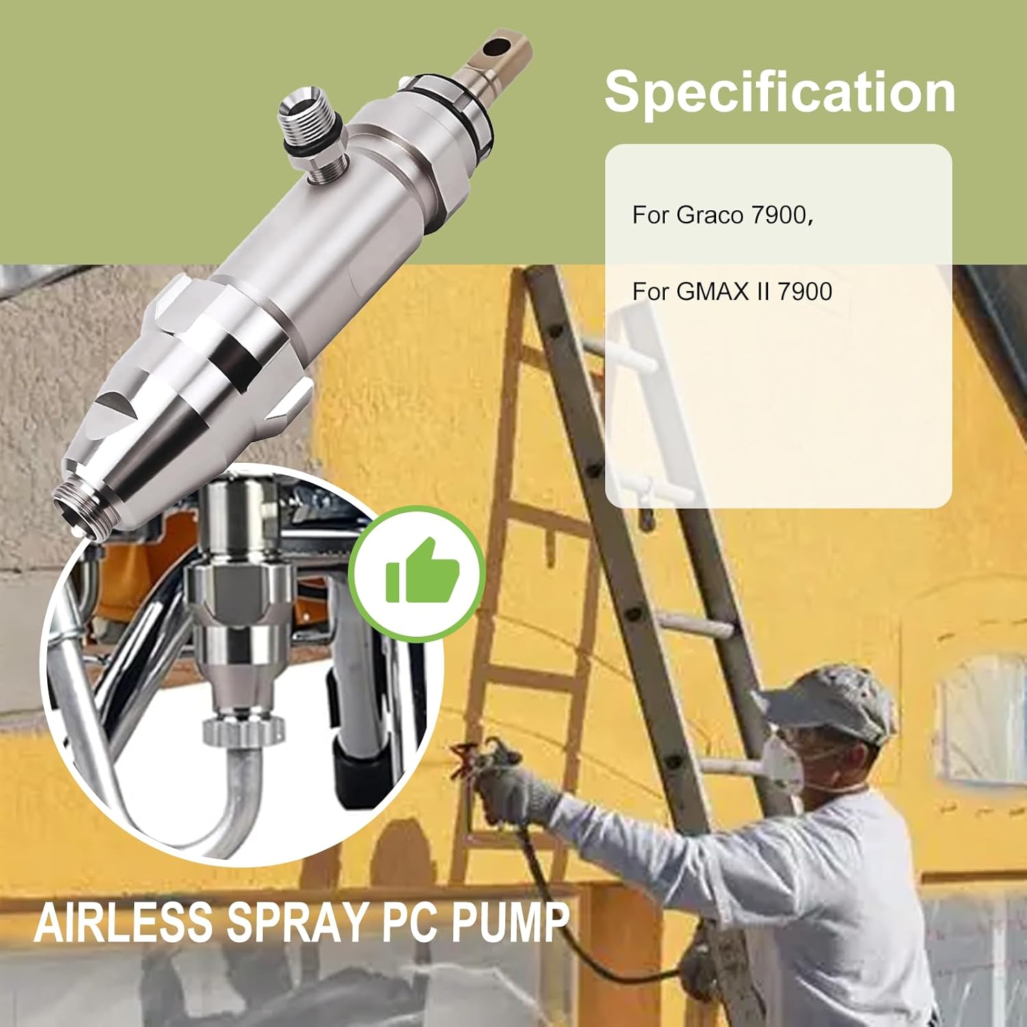 249122 Airless Spray Pump Compatible with Graco 7900, for GMAX II 7900 Sprayers Airless Paint Sprayer Replace 249-122 Sprayer Pump