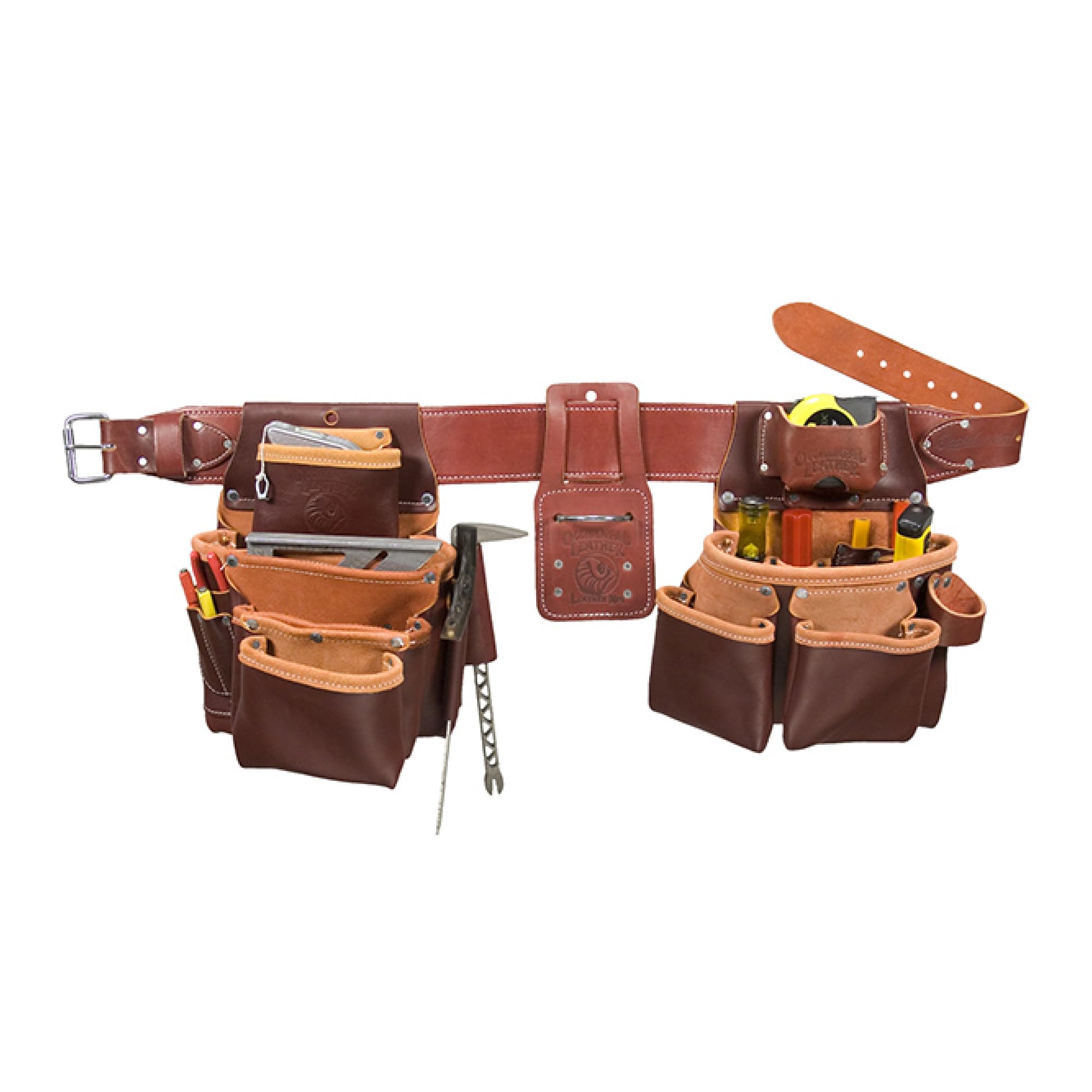 Occidental Leather Seven Bag Framer Set - Large - 23 Pockets & Tool Holders - Premium Top-Grain Leather - Made in USA