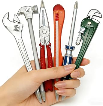 6Pcs Novelty Construction Tool Funny Pens, Unique Cool Office Gift For Men
