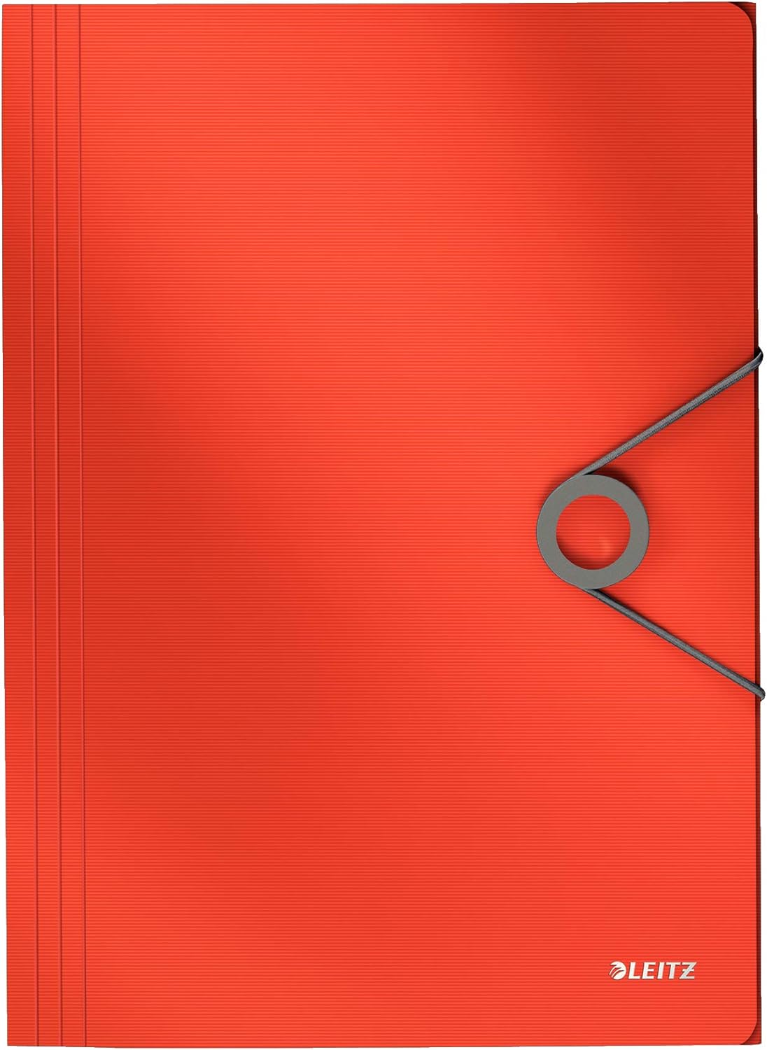 Leitz 456 Solid A4 Folder Polypropylene with Elasticated Corners Light red