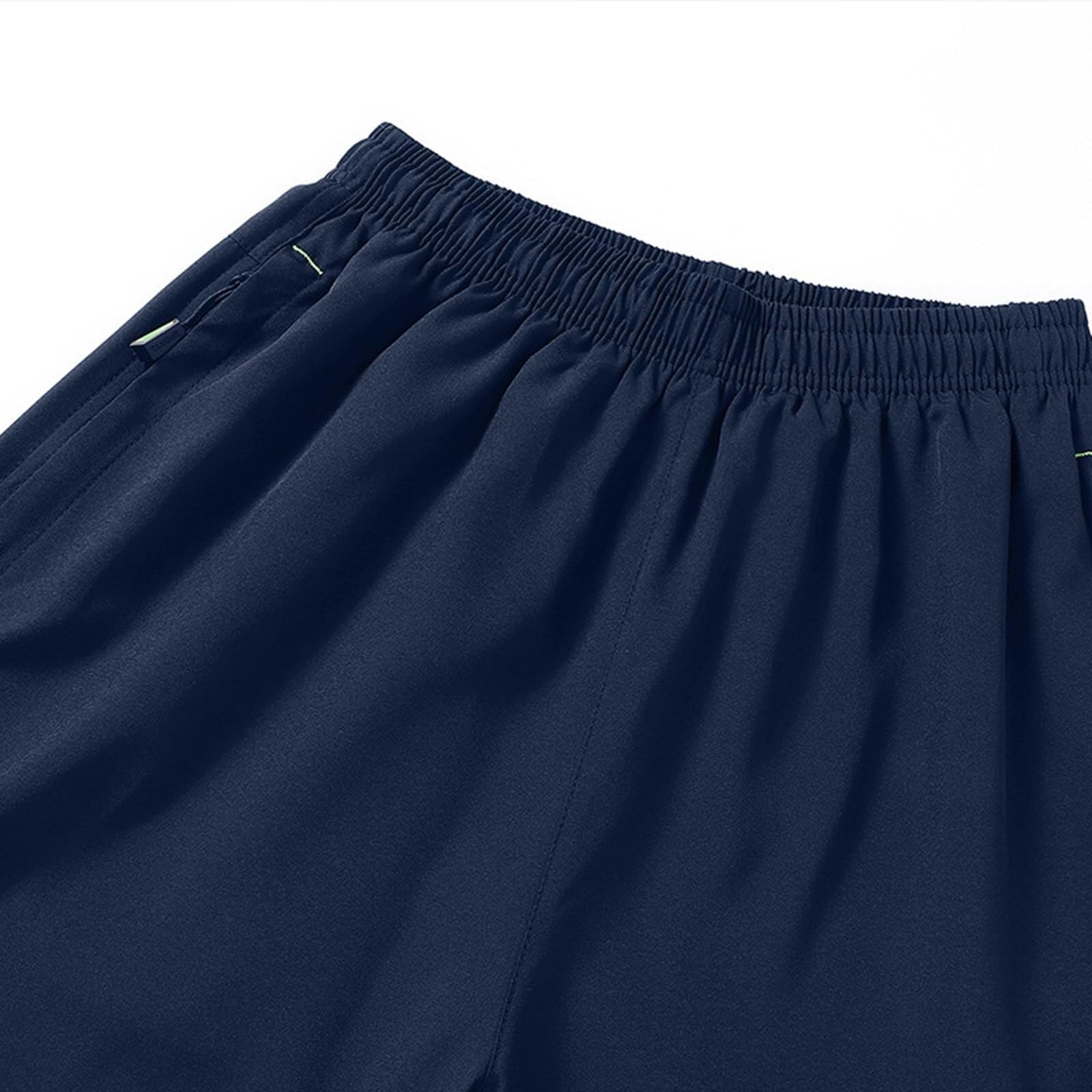 3/4 Hose Herren Sommer Dreiviertel Hosen Leichte Sommerhose Freizeit Strandhose Sporthose Elastischer Taille Trainingshose Freizeithose Mit Reißverschlusstaschen Schlafhose