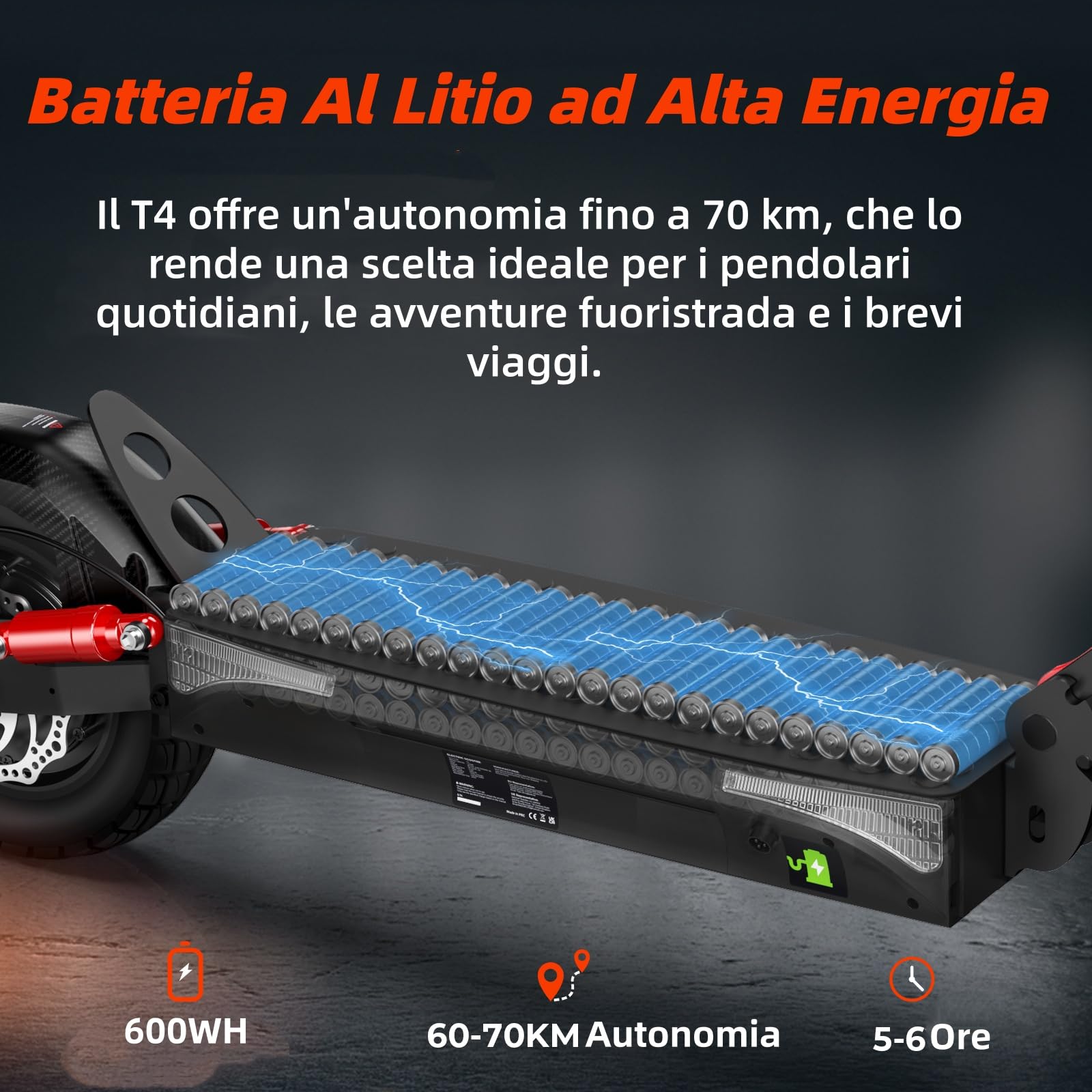 iScooter Immatricolabile 500W Monopattino Elettrico Adulto con Frecce, Autonomia di 60 KM, 10" Monopattino Elettrico Pieghevole, App, Carico 150 KG, Antifurto, Borsa