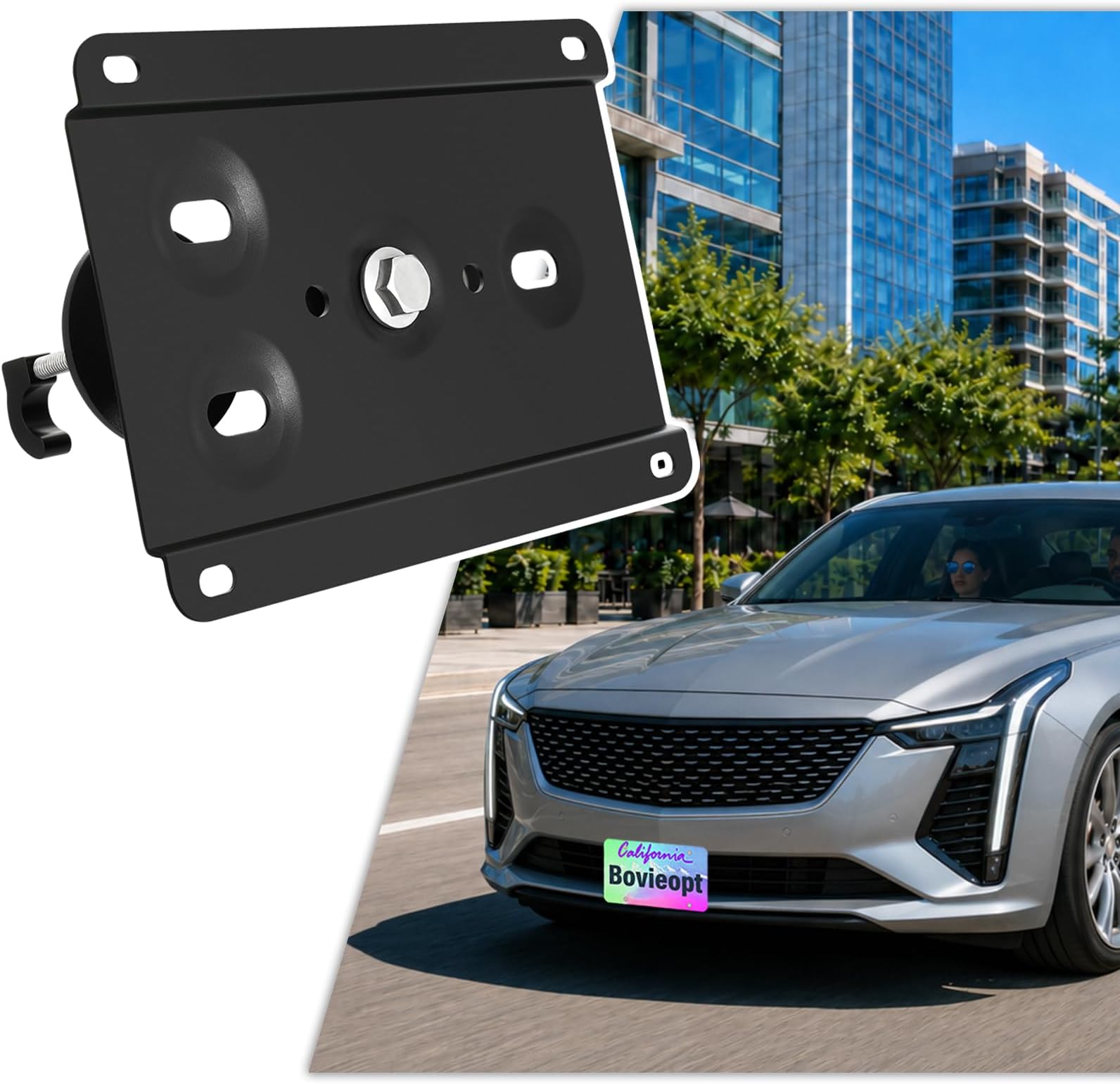 No-Drill License Plate Mount Fits Cadillac LYRIQ/CT6/CTS/Seville/STS/XTS