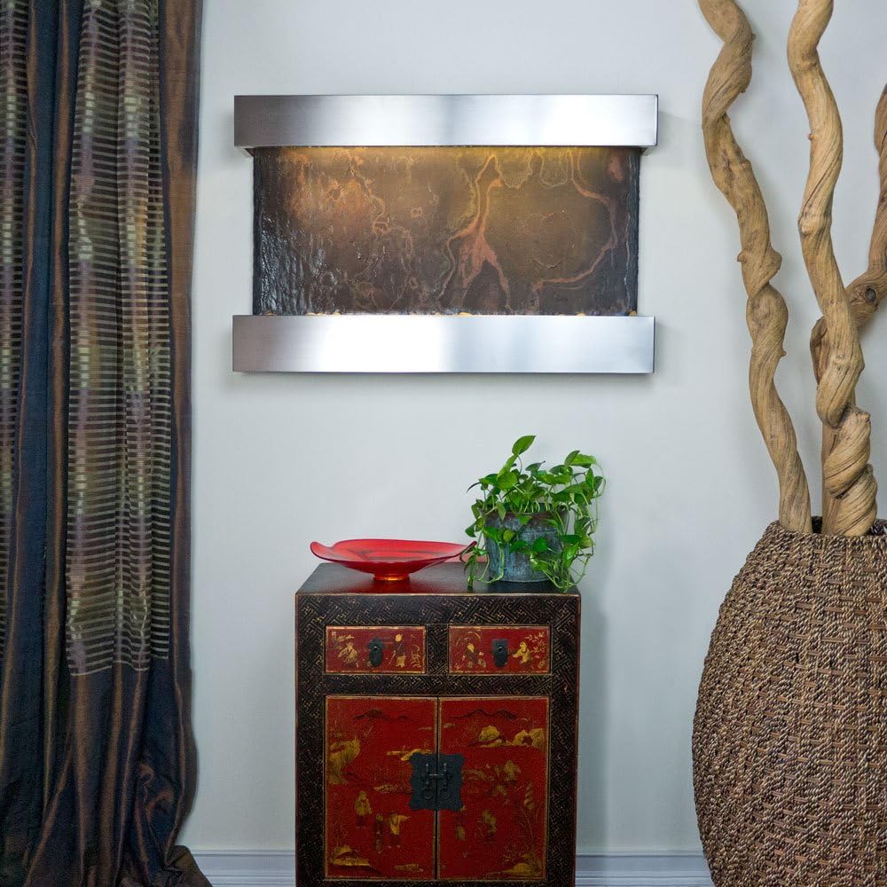 Bluworld Fountains Horizon Falls Lightweight Medium Fountain Shroud Finish Black Powder Coated