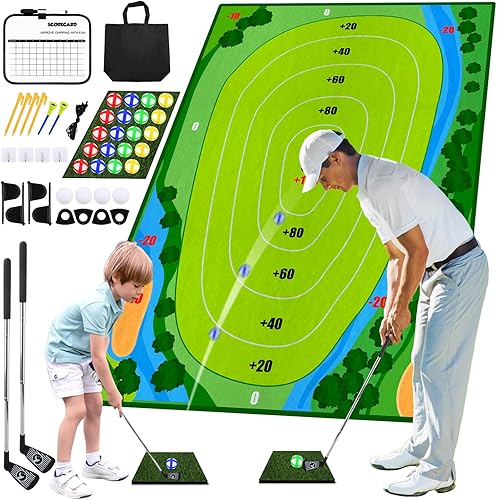 Juego de Chip de Golf, Set de Golf de 50 piezas para Niños, Juegos de Golf de Interior y Exterior para Niños y Adultos, Diversión Familiar Set de