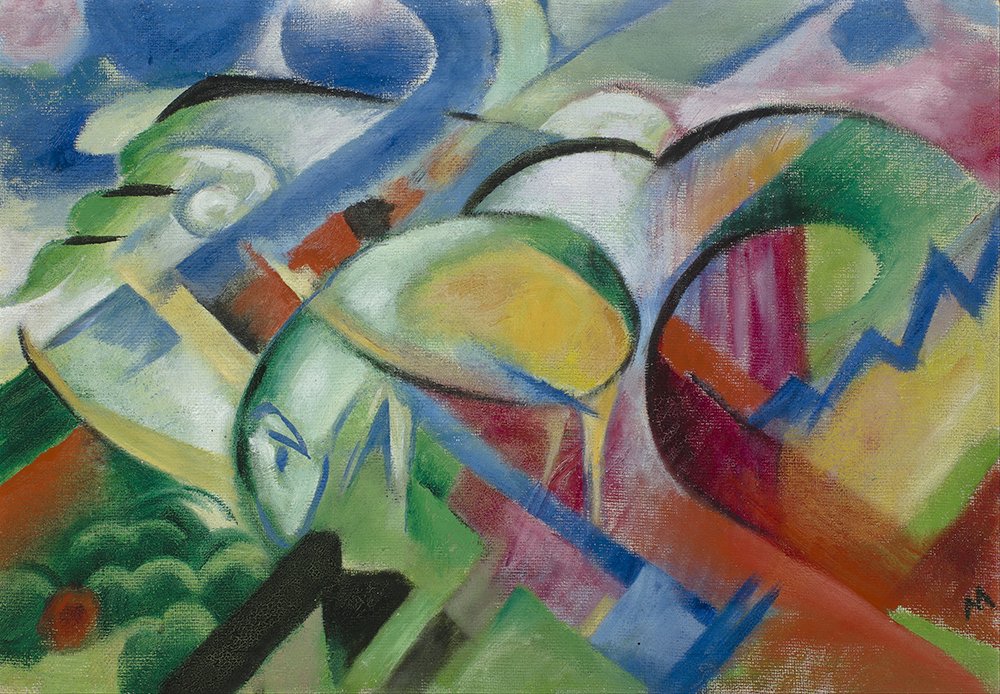 Franz Marc The Sheep grand tableau mat pour décorer une chambre