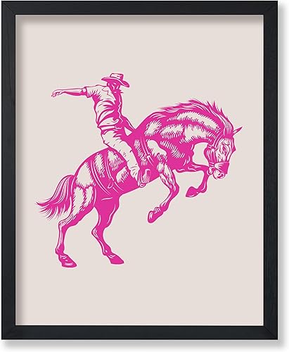 Miniatura 58 de Poster Master Póster de Rodeo marrón – Estampado retro de vaquero sobre caballo – Arte de vaquero – Arte occidental – Arte del salvaje oeste –