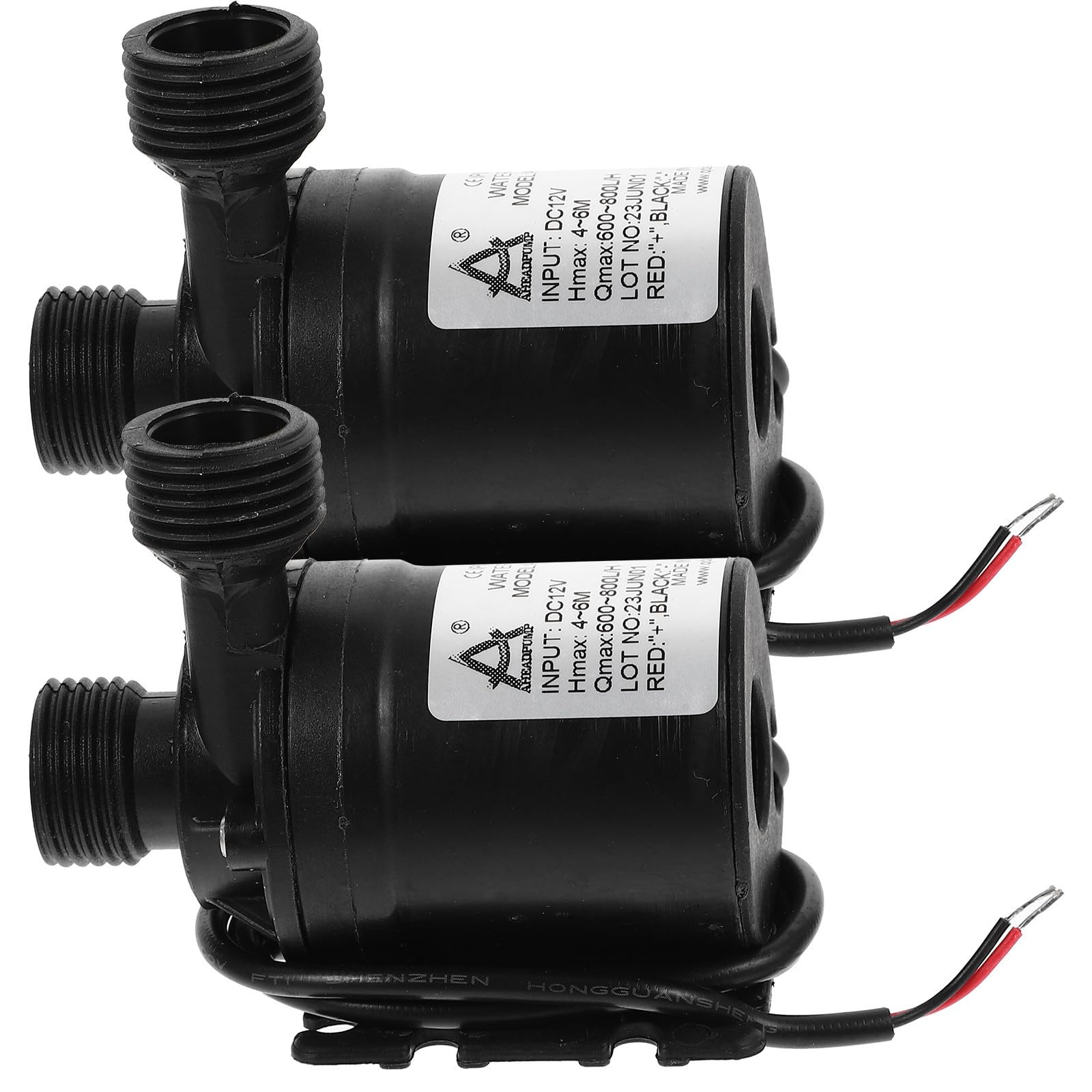Bomba de Agua Sumergible 2piezas 800l/h Plástico Negro Fiesta Verano