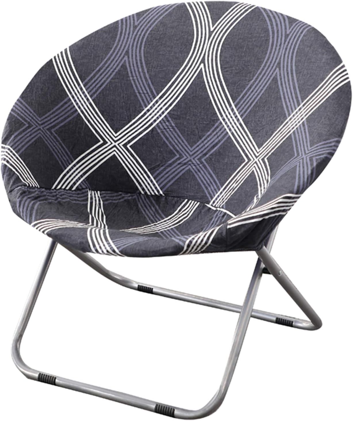 Round Saucer Chair Cover Stretch Moon Chair Slipcover Folding Camping Chair Cover #5, One Size
