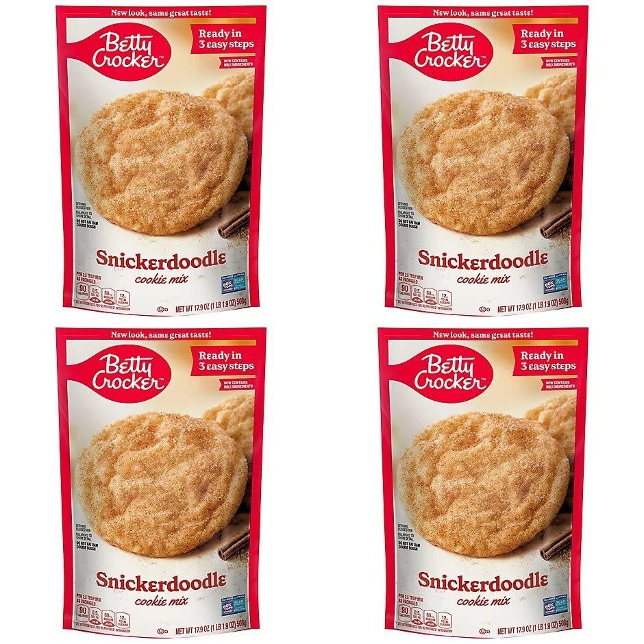 Betty Crocker Snickerdoodle Cookie Mix, 17.9 ounces (Pack of 4)
