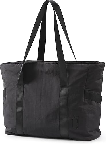 BAGSMART Bolso de mano grande para mujer bolso de hombro con asa superior con hebilla para esterilla de yoga para gimnasio trabajo escuela