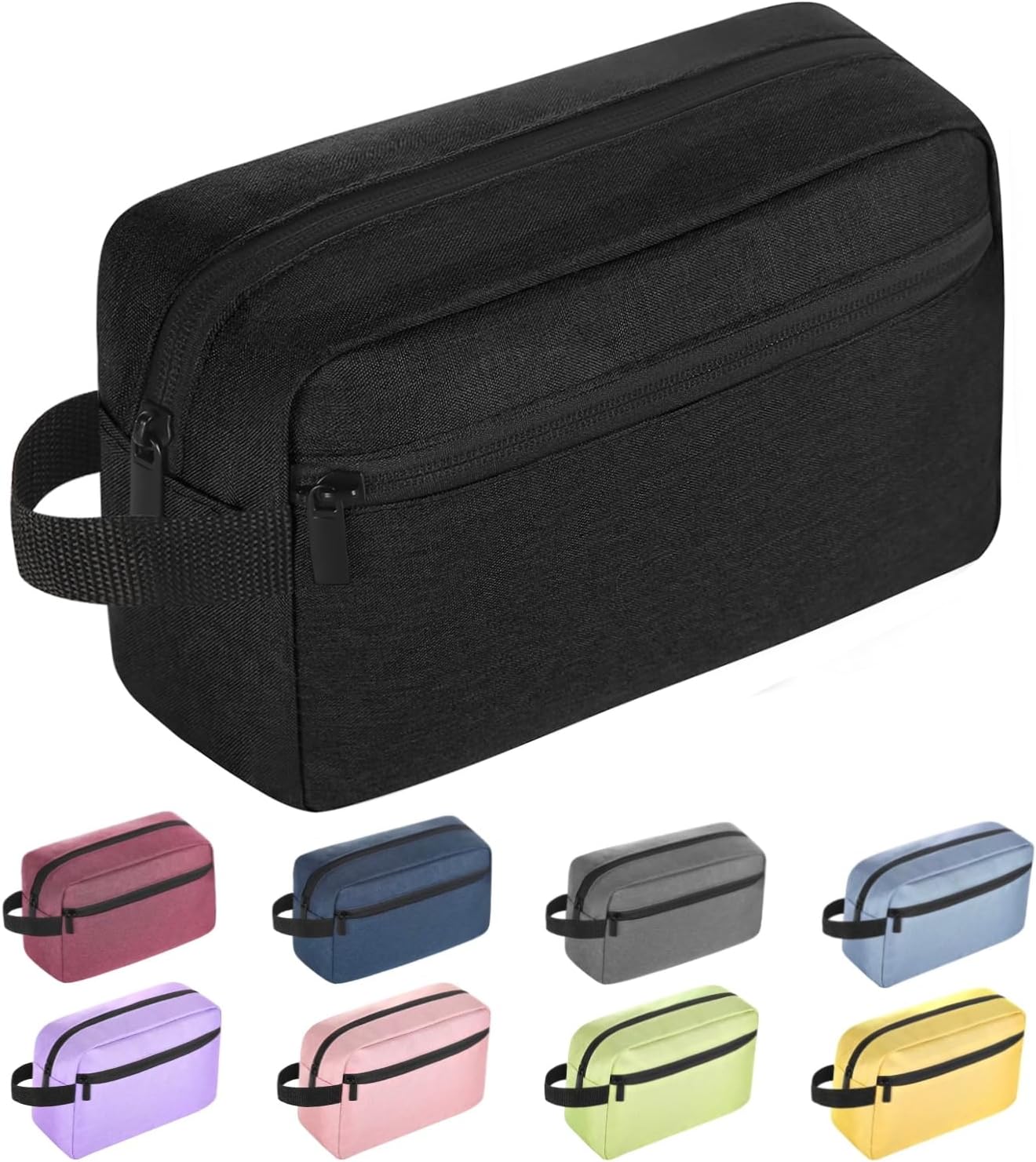 Icramsy Travel Toiletry bag Toiletry bag for women men Hanging toiletry bag Cosmetic bag Travel accessories for Women Men (Black)