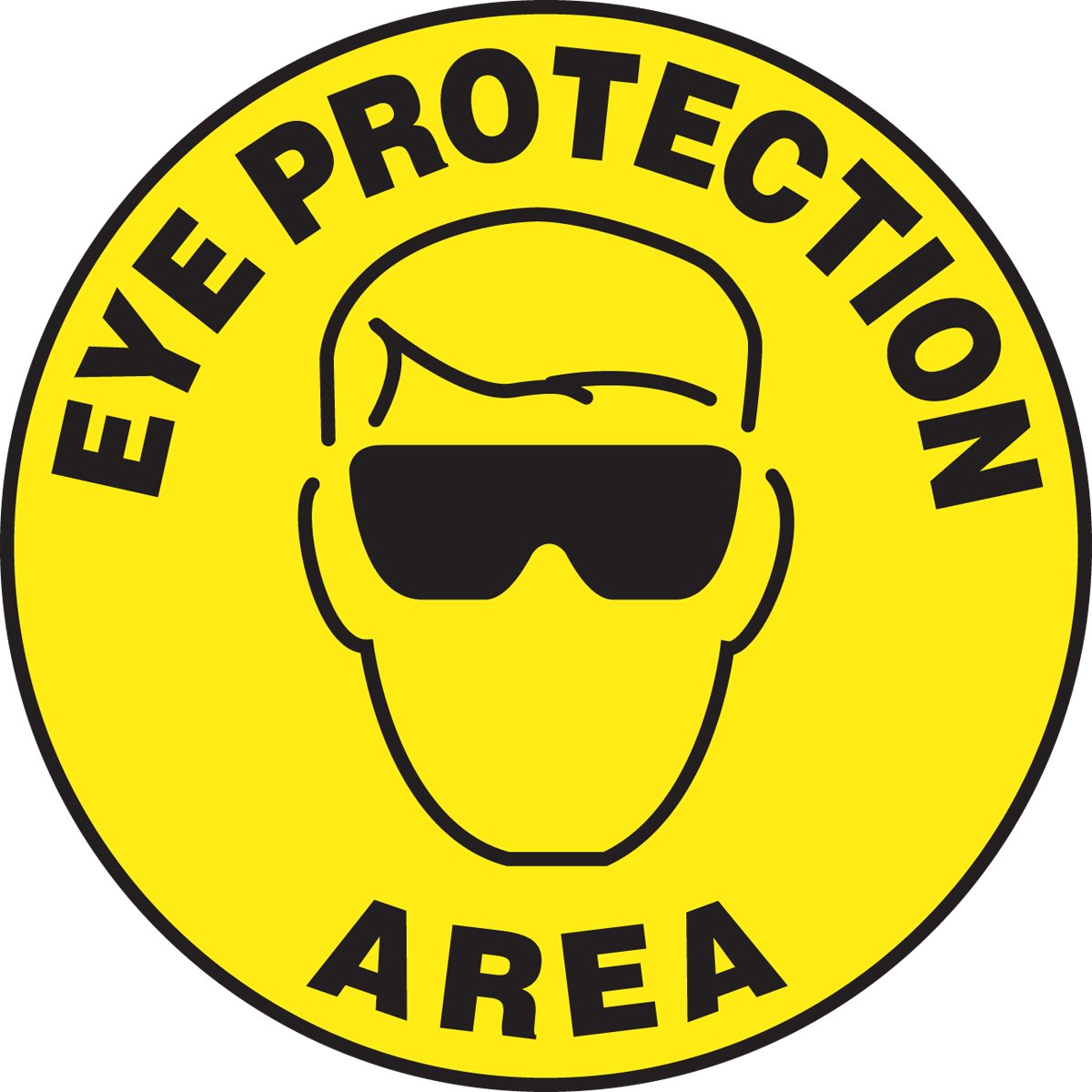 Signalisation zone de protection oculaire vinyle antidérapant 8" Max - 2