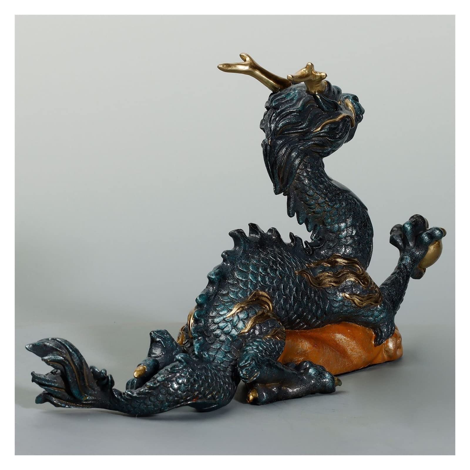Figurka Dekoracyjna Dragon Zodiac Mosiądz Rzemiosło Strona główna Salon Wejście Mosiężne dekoracje Otwarcie parapetówki