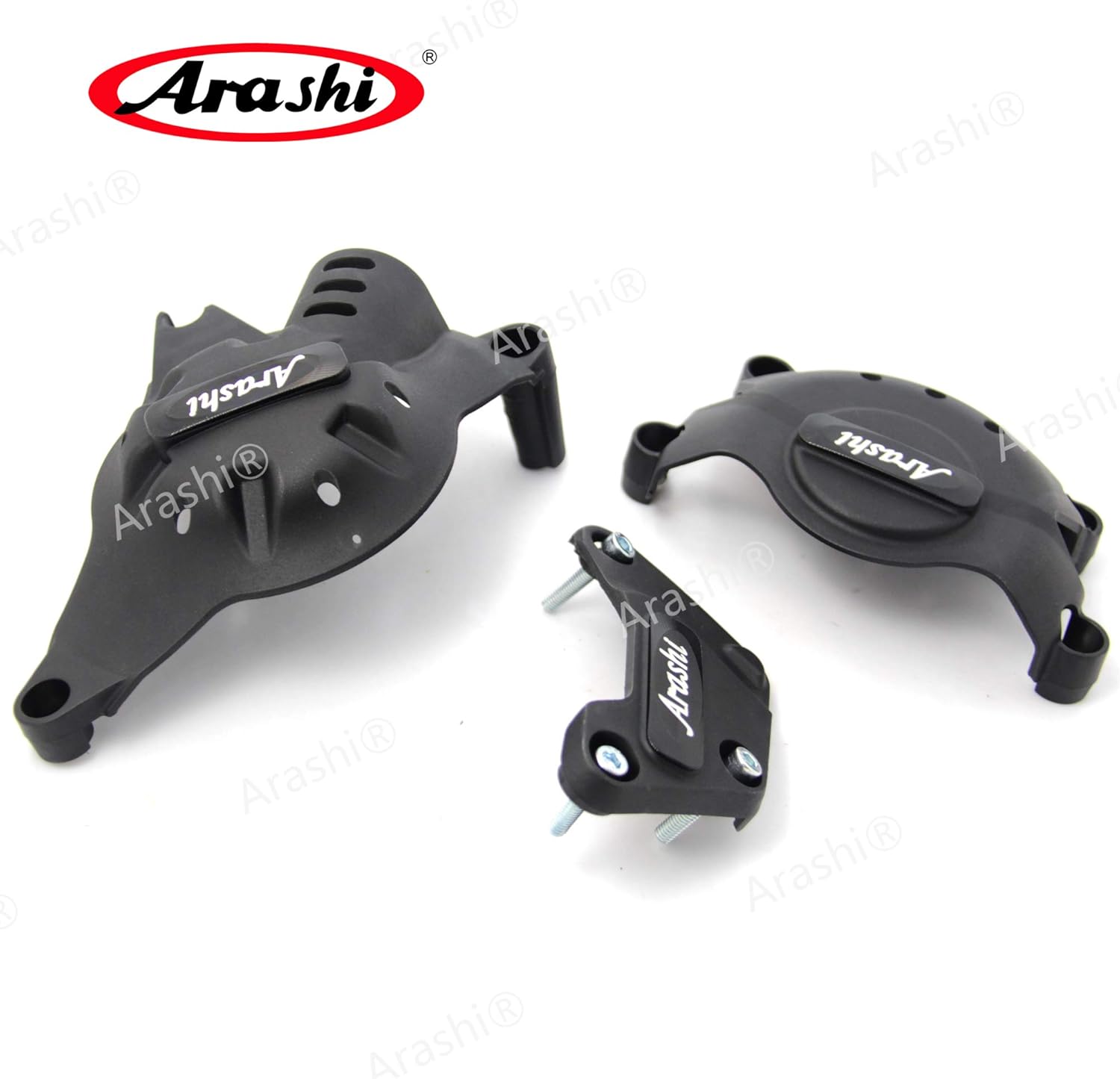 Arashi Carbon Fiber + Nylon Engine Guard Case Protector Cover for Yamaha YZF R6 2008-2016, Motorcycle Accessories Parts