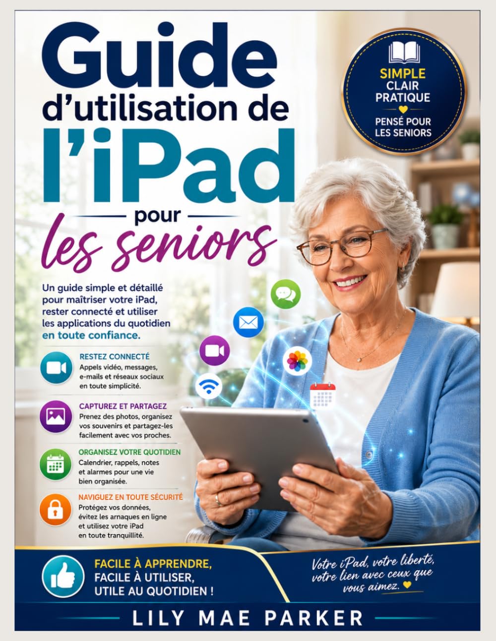Guide d'utilisation de l'iPad pour les seniors: Un guide simple et détaillé pour maîtriser votre iPad, rester connecté et utiliser les applications du quotidien en toute confiance.