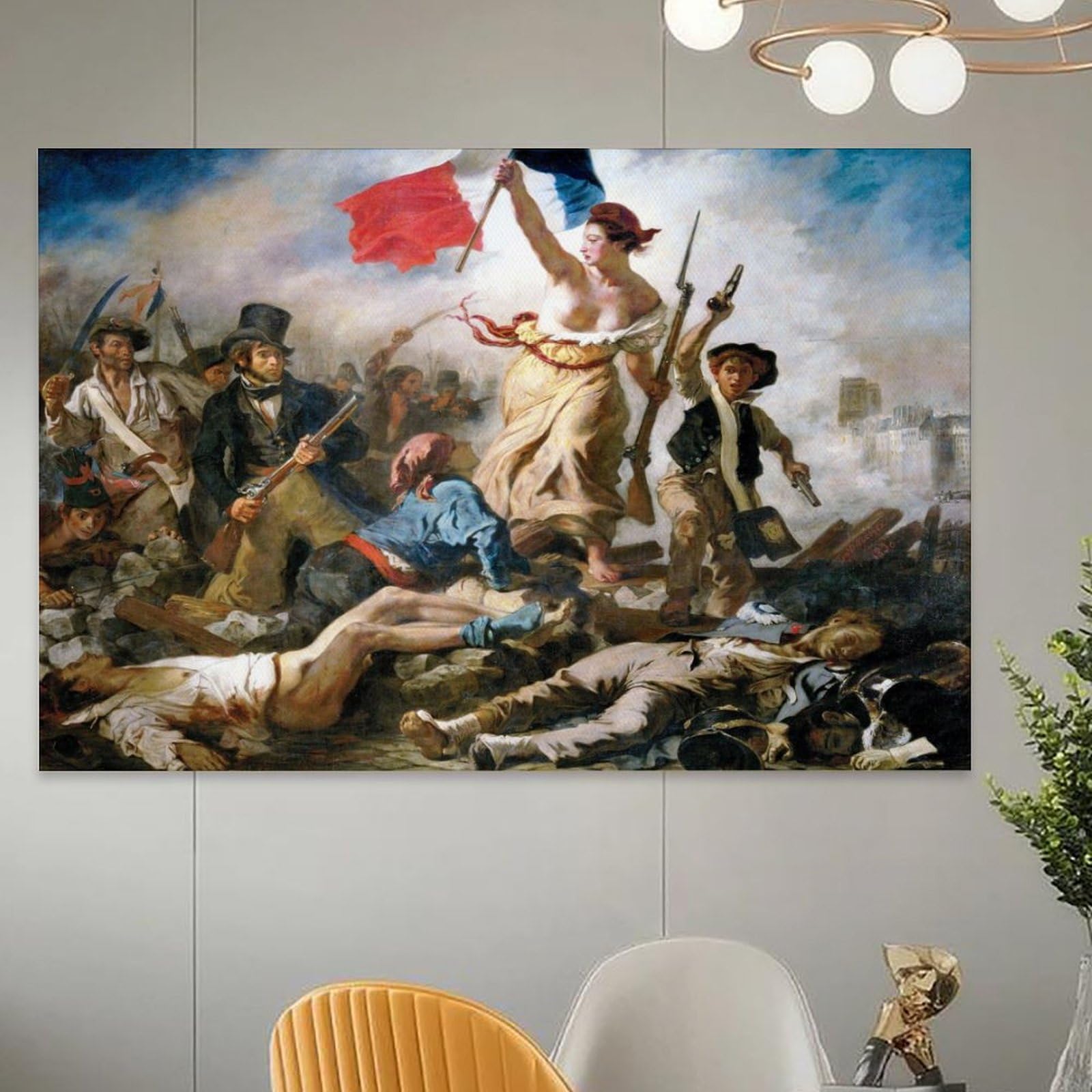 Amazon.co.jp: 「人民を導く自由の女神」ポスター 1830 年にウジェーヌ