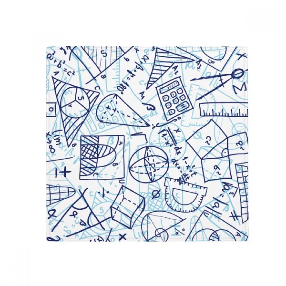 Tapis de sol mathématique bleu antidérapant cuisine et porte 80x80