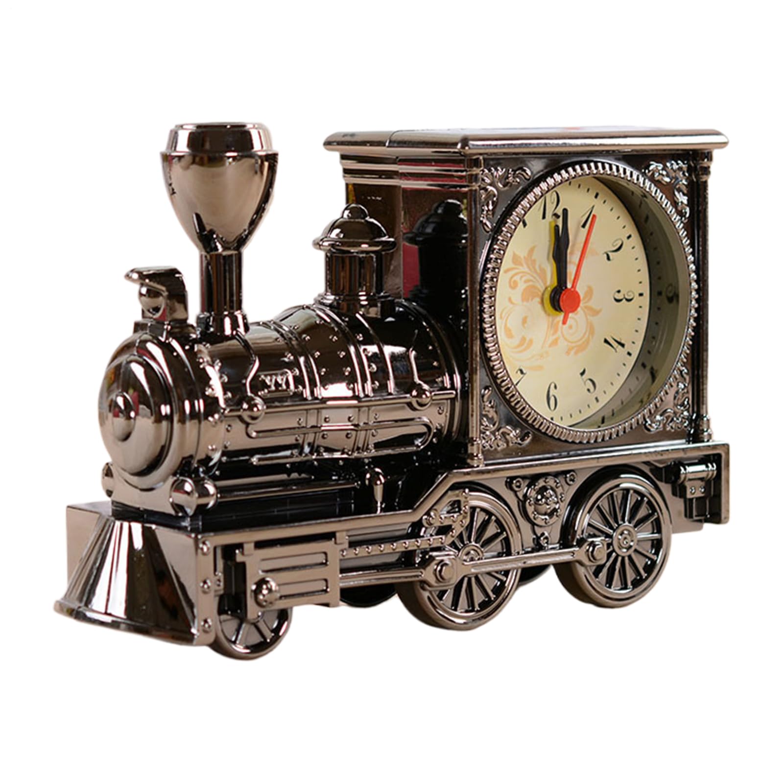 Reloj de tren de estilo vintage con función de alarma y diseño retro para mesa de noche