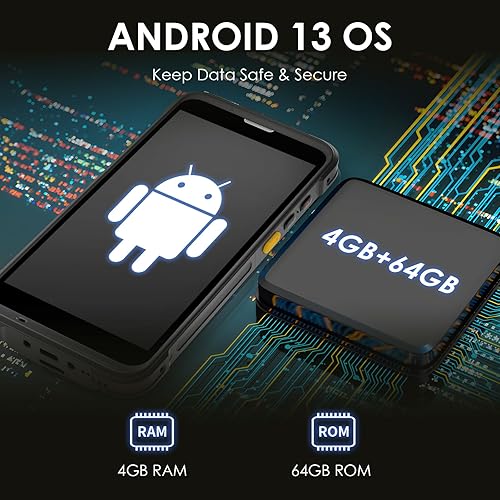 Miniatura 2 de Android 13 escáner de código de barras portátil computadora móvil 4 GB+64 GB terminal de datos resistente PDA con 1D2D Zebra-SE4710 lector Bluetooth