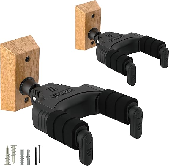 Lot De 4 Crochets Muraux Pour Guitare - Support Acier Avec Mousse, Pour Guitare Acoustique, Basse, électrique, Ukulélé