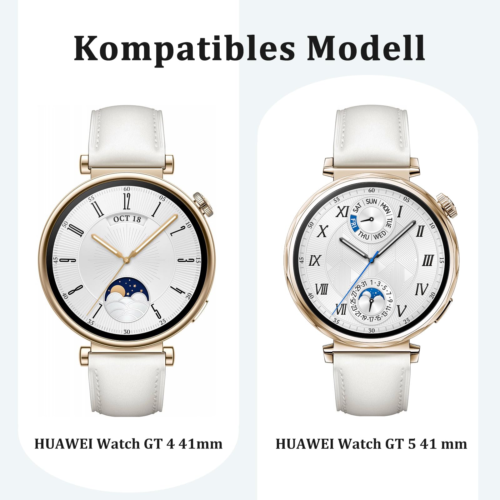 Meliya Pasek do Huawei Watch GT4 41 mm, Huawei Watch GT5 41 mm, miękki silikonowy pasek do zegarka 18 mm, do Huawei GT4/GT5 41 mm, smartwatch