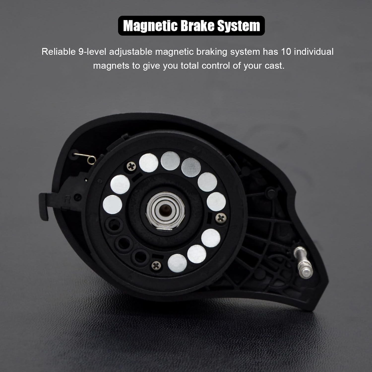 Bucara 300 Baitcasting Reel, Wider Graphite Frame, 7+1 Stainless Steel Ball Bearings, 35 lb Carbon Drag, 10 Button Magnetic Braking System, Short Main Shaft, Low Profile Casting Fishing Reel