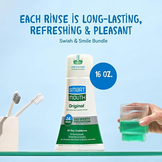 Smart Mouth Original Activated 24Hr Breath Rinse 16 Ounce (473ml) (6 Pack)