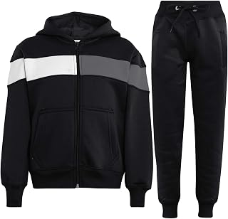 A2Z 4 Kids Girls Boys Unisex Tracksuit Designer's Contrast Panelled Fleece - T.SPlain 106 Black 5-6 Price In India