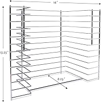 Vista 4 de Melissa & Doug Estante de almacenamiento de rompecabezas de alambre de metal de lujo para 12 rompecabezas pequeños y grandes