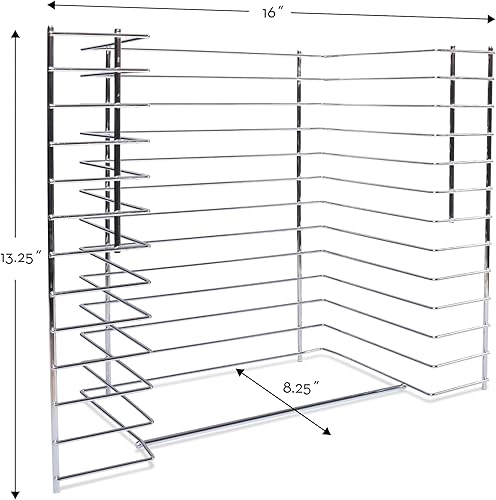 Miniatura 4 de Melissa  Doug Estante de almacenamiento de rompecabezas de alambre de metal de lujo para 12 rompecabezas pequeños y grandes