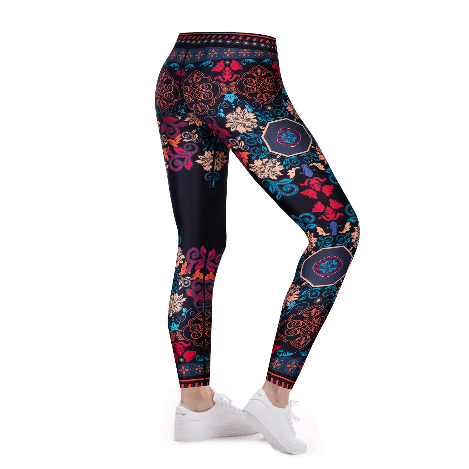 Weimostar Yoga Pants for Women High Waisted Tummy Control Exercise Leggings with Pockets Retro Size S