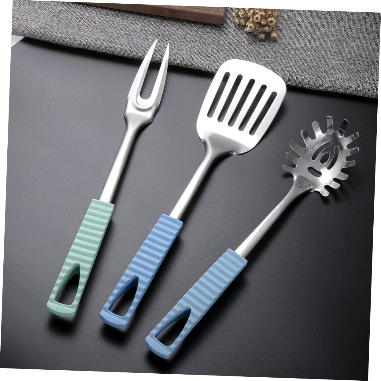 Garneck Stainless Steel Meat Fork for Kitchen Cooking Carving and Serving Design for Home and Restaurant Use for Piercing Meats and Potatoes