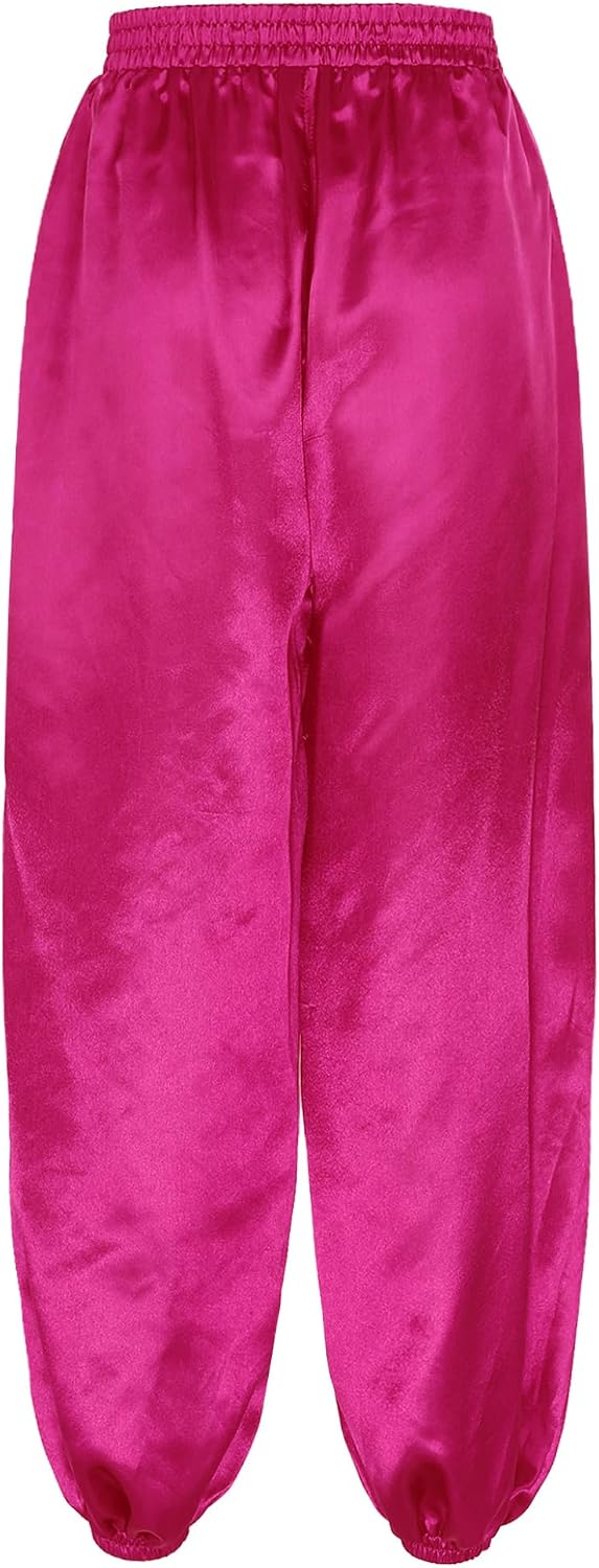 Mens Silky Elastic Waist Harem Pants Yoga Beach Baggy Tribal Arabic Bloomer Pants