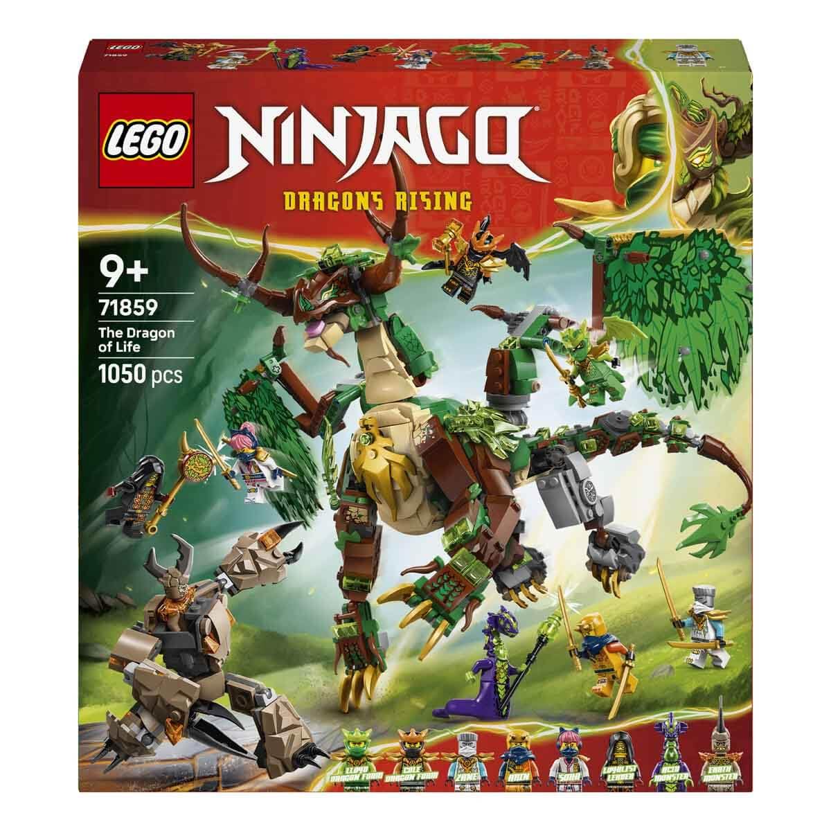 LEGO NINJAGO Der Drache des Lebens - Ninja Spielzeug mit Drachenfigur, Mini Monster Mech, 8 Minifiguren und Schwertern - Kreatives Geschenk für Jungen und Mädchen ab 8 Jahren und Fans - 71859