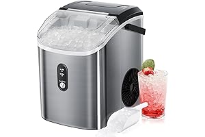 34lbs/24H Antarctic Star Nugget Ice Maker Countertop, Chewable Ice, Portable Ice Maker...