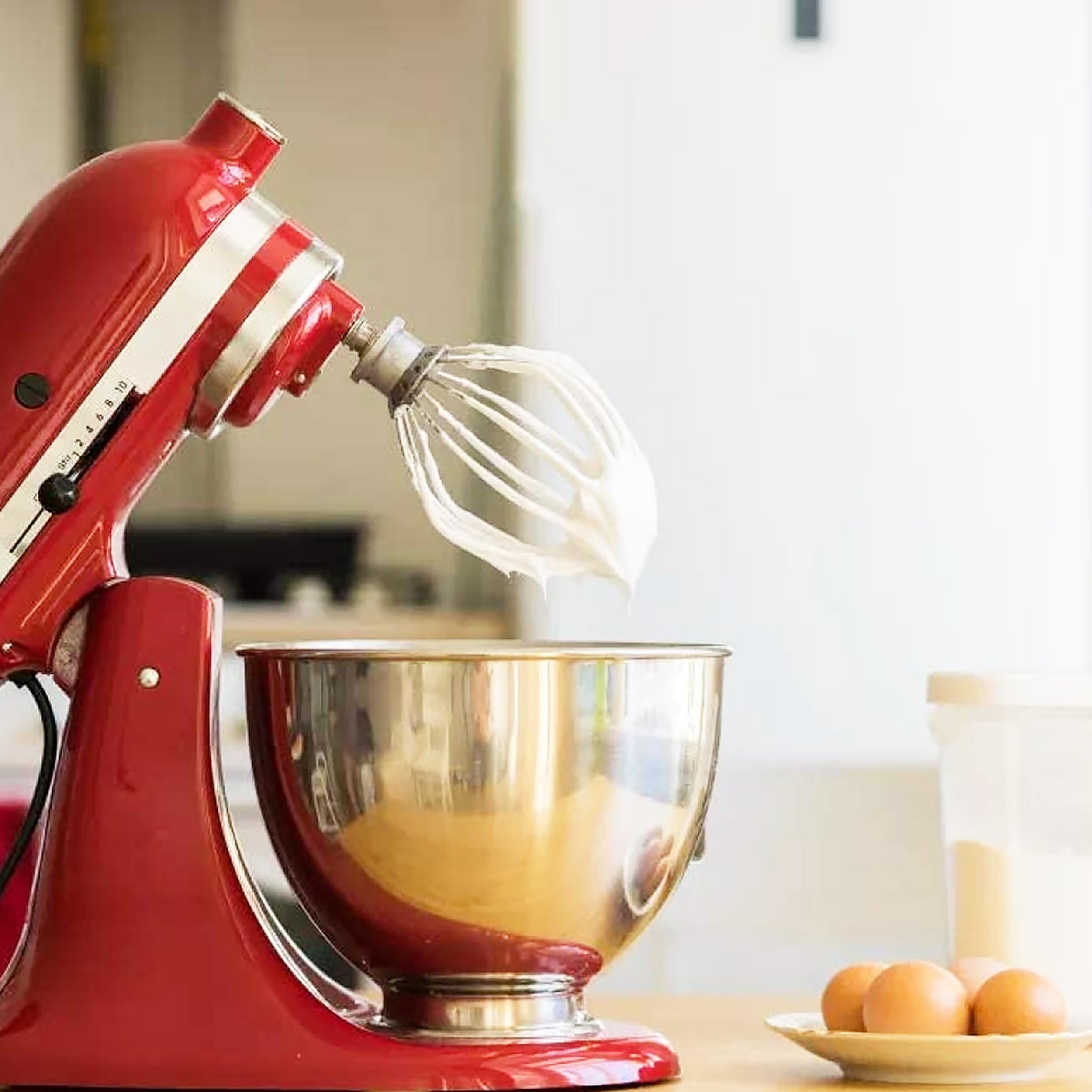 Arcets Fouet Mélangeur Acier Inoxydable - Compatible KitchenAid K45WW KSM90 | Pour Œufs Et Crème | 4.5QT/4.3L