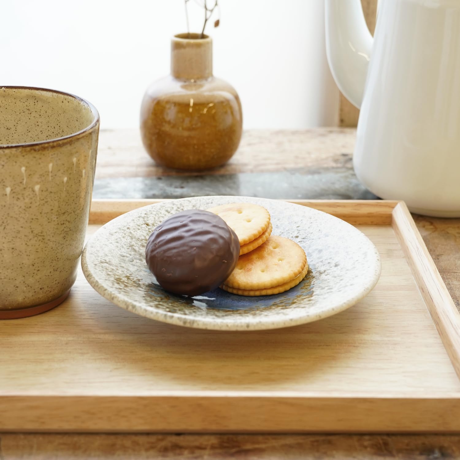 陶器小皿8枚組木箱入 antique Japanese small plates 陶器小皿8枚組木箱入 antique Japanese small plates 陶器小皿8枚組木
