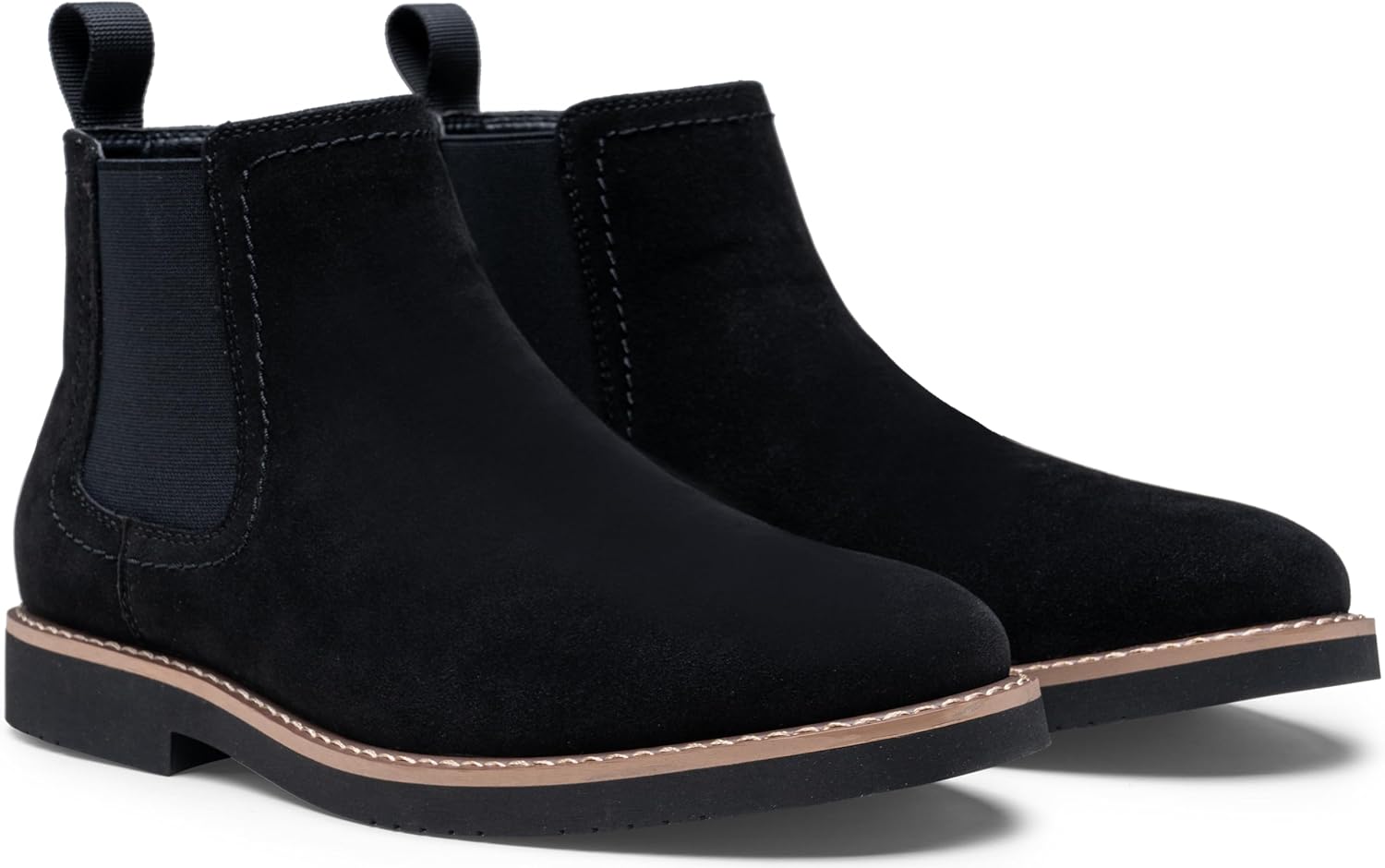 Vostey Chelsea Boots Men Casual Dress Boots Black Ankle Classic Slip on Boots for Men - Image 4