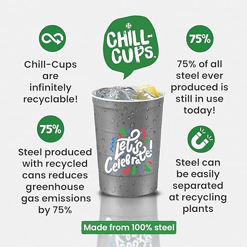 Miniatura 18 de Vasos de fiesta de 16 onzas, perfectos para bebidas frías, resistentes y duraderas, desechables y 100% reciclables, fabricadas en Estados Unidos