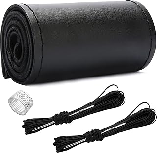 Ziciner Genuine Leather Steering Wheel Cover, Stitch on W...