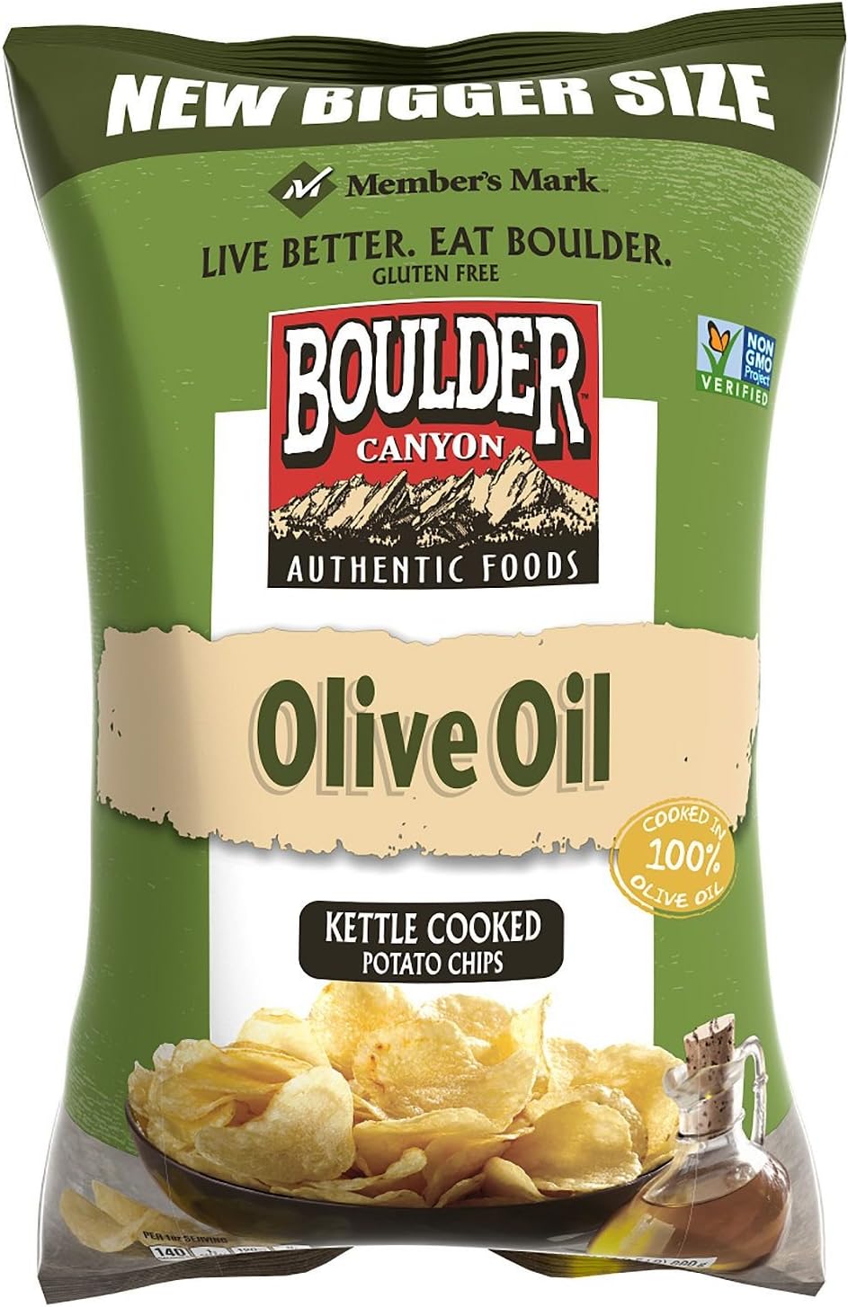 Membermark Olive Oil Kettle Cooked Potato Chips, 24 Ounce